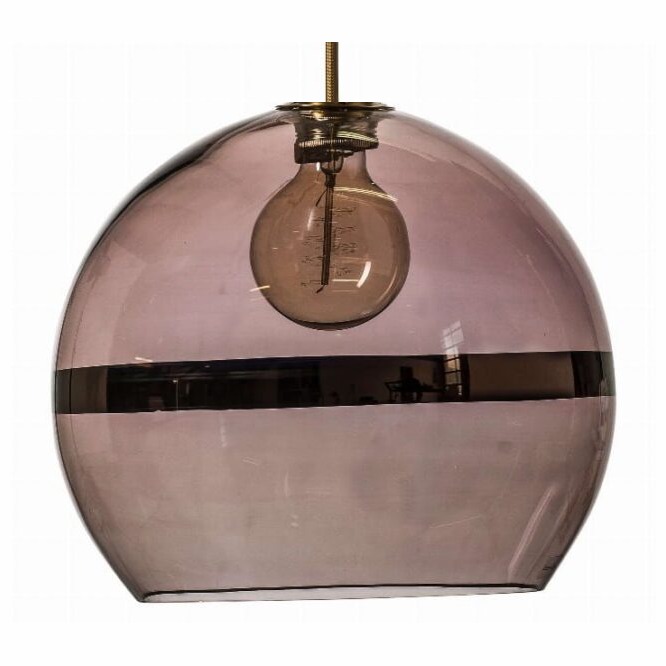 Lampa wisząca Rowan Ø28cm copper stripe on obsidian - Ebb&Flow – Lampy Rowan | bihome.pl