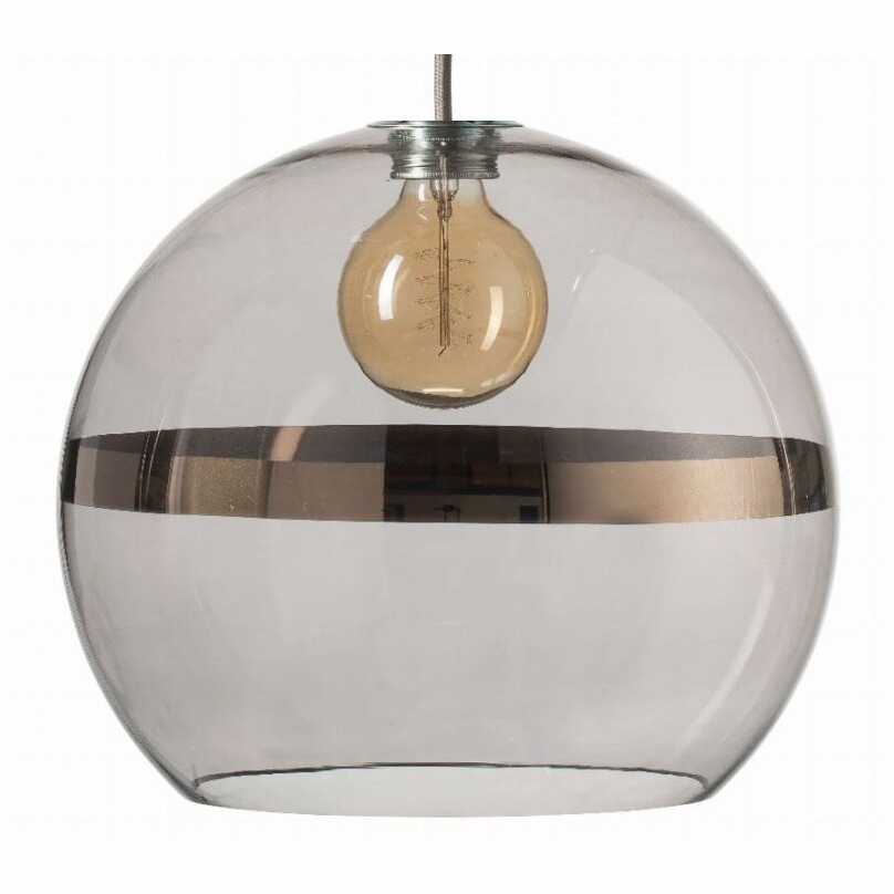 Lampa wisząca Rowan Ø28cm platinum stripe on grey - Ebb&Flow – Lampy Rowan | bihome.pl