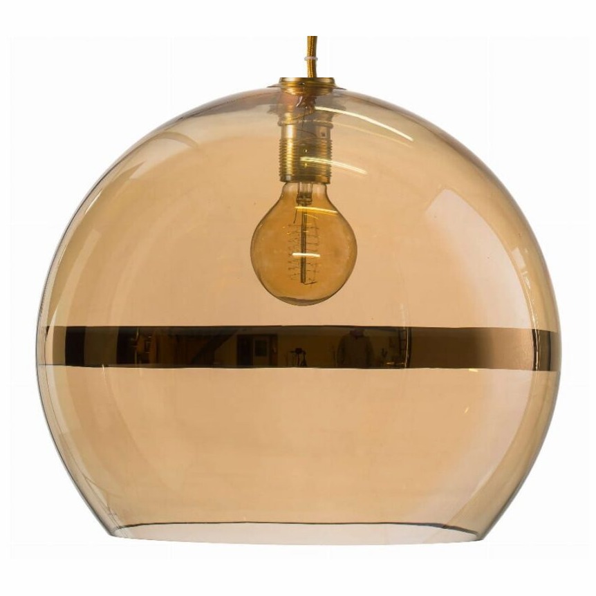 Lampa wisząca Rowan Ø39cm gold stripe on gold - Ebb&Flow – Lampy Rowan | bihome.pl