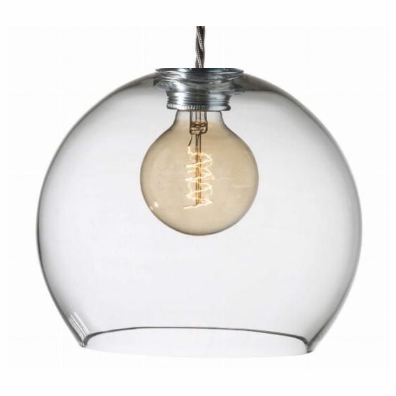 Lampa wisząca Rowan Ø22cm clear w silver & silver - Ebb&Flow – Lampy Rowan | bihome.pl