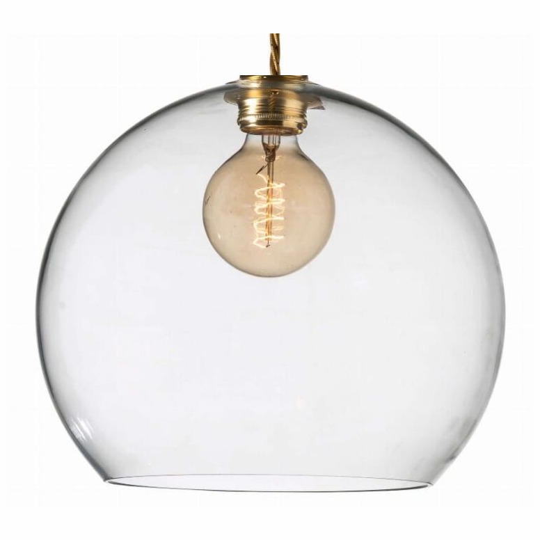 Lampa wisząca Rowan Ø28cm clear & brass gold - Ebb&Flow – Lampy Rowan | bihome.pl