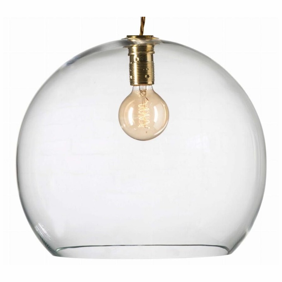 Lampa wisząca Rowan Ø39 cm clear & brass gold - Ebb&Flow – Lampy Rowan | bihome.pl