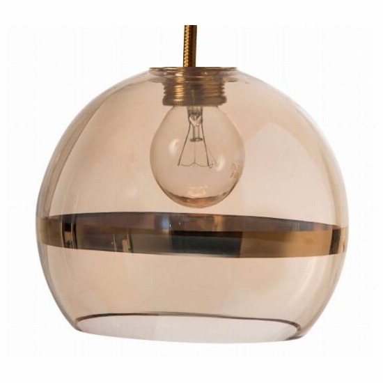 Lampa wisząca Rowan Ø15cm gold stripe on gold - Ebb&Flow – Lampy Rowan | bihome.pl