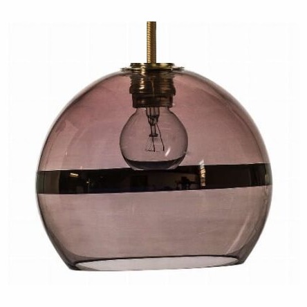 Lampa wisząca Rowan Ø15cm copper stripe on obsidian - Ebb&Flow – Lampy Rowan | bihome.pl