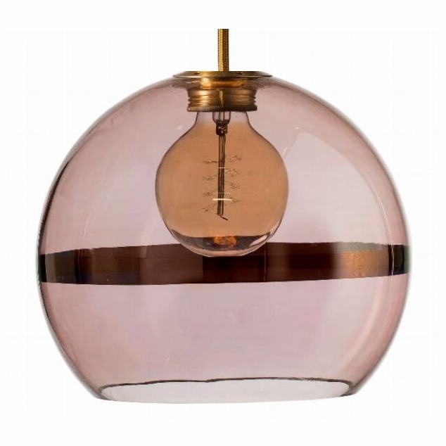 Rowan lampa wisząca copper stripe on obsidian – Ekskluzywne lampy EBB&FLOW | bihome.pl