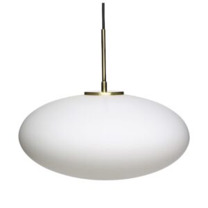 Lampa wisząca Elipse Muse ⏀40 biała szkło Hubsch – Lampy wiszące | bihome.pl