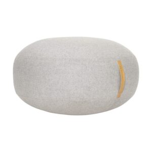 Pufa Mochi Szara z Paskiem w jodełkę ⏀70 cm Hubsch – Pufy i podnóżki | bihome.pl
