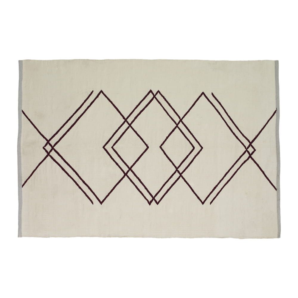 Dywan Rhomb Line 120x180 beżowy Hubsch – Dywany pokojowe | bihome.pl