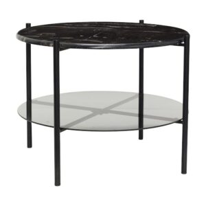 Stolik kawowy Marble czarny marmur Hubsch – Stoliki | bihome.pl