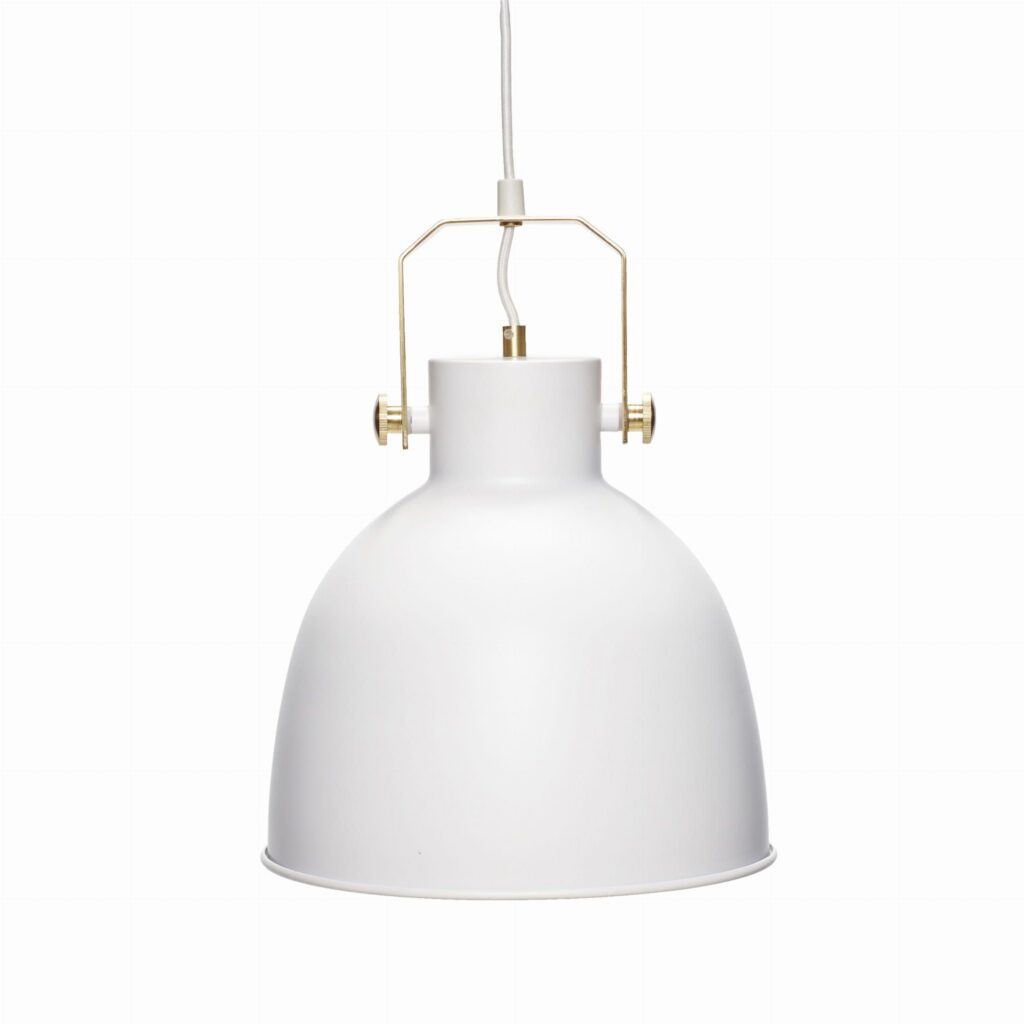 Lampa wisząca Industrialna biała metal Hubsch – Lampy wiszące | bihome.pl