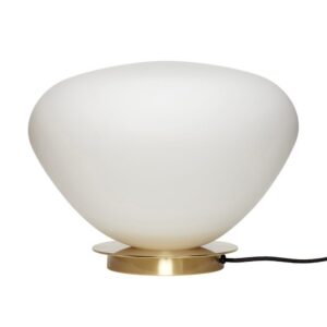 Lampa stołowa Bean biała szkło Hubsch – Lampy stołowe | bihome.pl