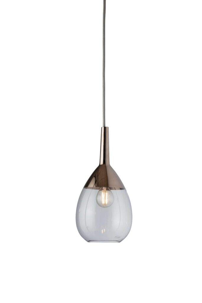 Lampa wisząca Lute Ø14cm clear platinum - Ebb&Flow – Lampy Lute | bihome.pl