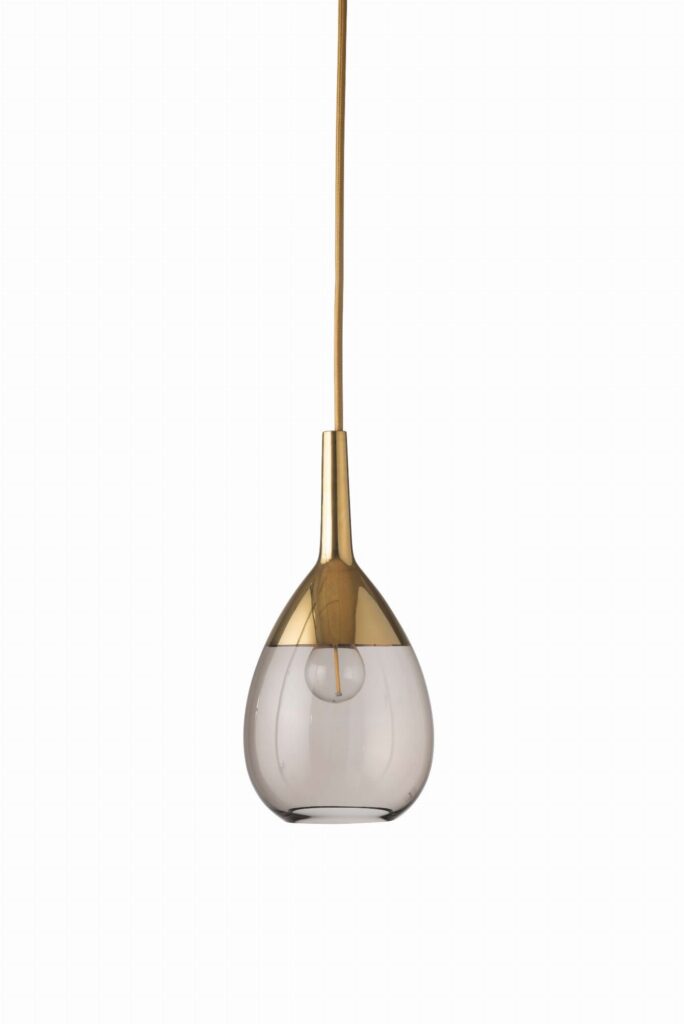 Lampa wisząca Lute Ø14cm chestnut brown gold - Ebb&Flow – Lampy Lute | bihome.pl