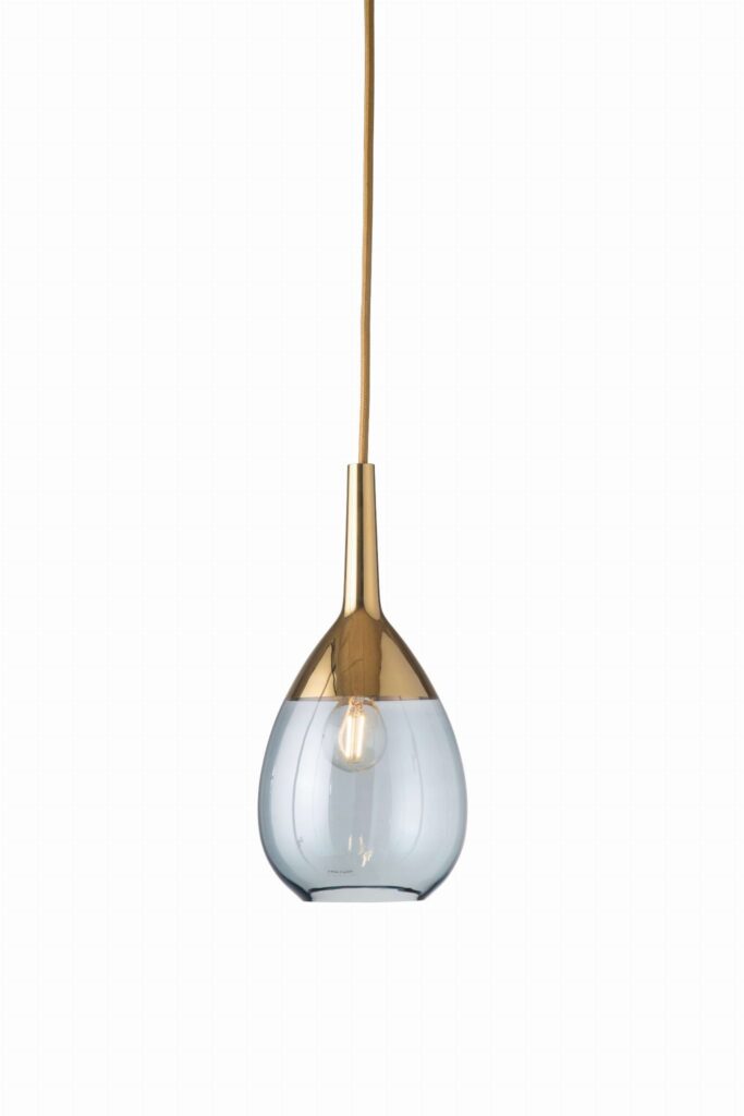 Lampa wisząca Lute Ø14cm topaz blue gold - Ebb&Flow – Lampy Lute | bihome.pl