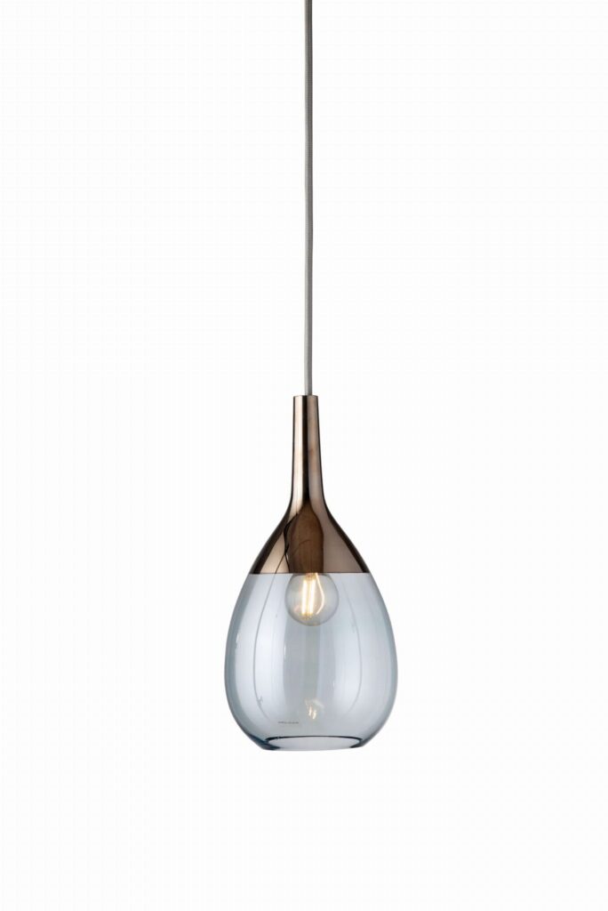 Lampa wisząca Lute Ø14cm topaz blue platinum - Ebb&Flow – Lampy Lute | bihome.pl