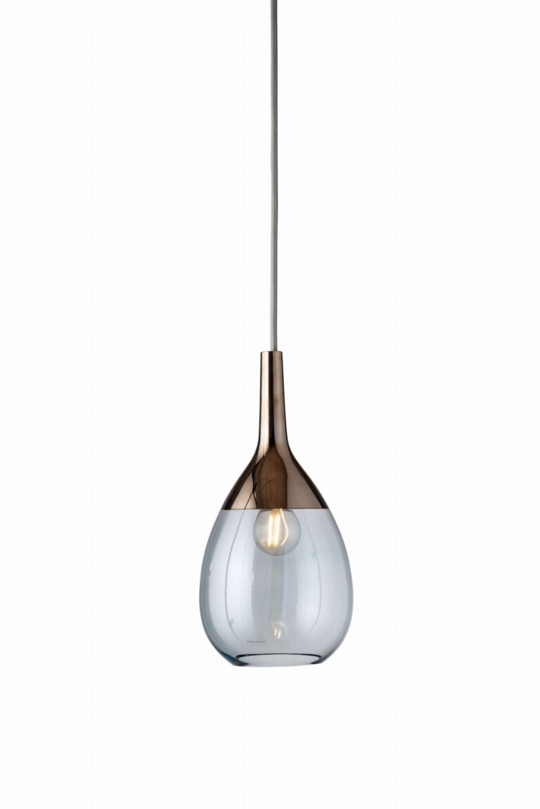 Lampa wisząca Lute Ø14cm topaz blue platinum - Ebb&Flow – Lampy Lute | bihome.pl