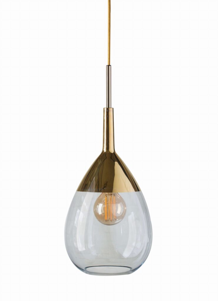 Lampa wisząca Lute Ø22cm topaz blue gold - Ebb&Flow – Lampy Lute | bihome.pl