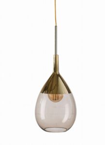 Lampa wisząca Lute Ø22cm chestnut brown gold - Ebb&Flow – Lampy Lute | bihome.pl