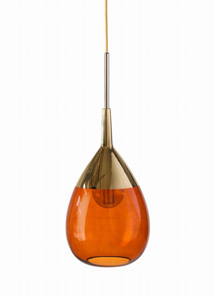 Lampa wisząca Lute ⏀22 Rust szkło Ebb&Flow – Lampy Lute | bihome.pl