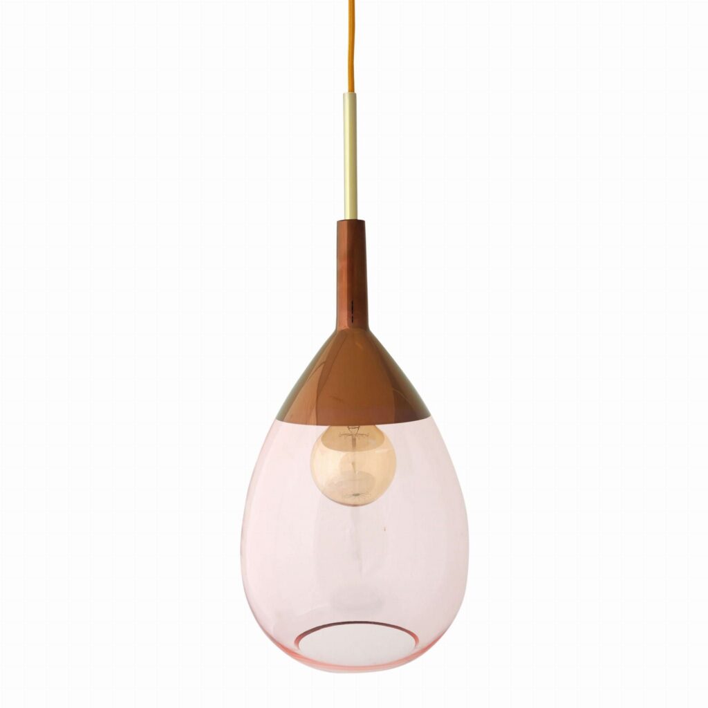 Lampa wisząca Lute Ø22cm bright coral copper - Ebb&Flow – Lampy Lute | bihome.pl