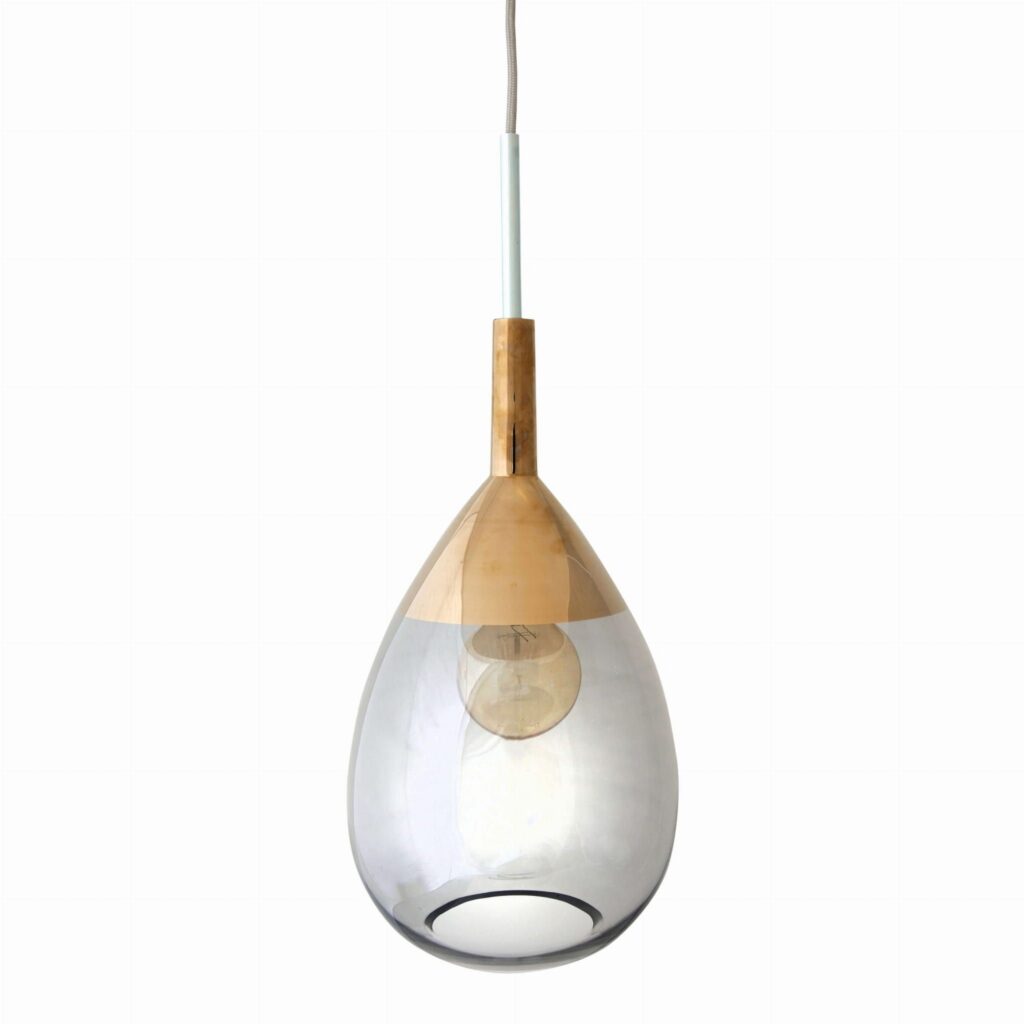 Lampa wisząca Lute Ø22cm smokey grey platinum - Ebb&Flow – Lampy Lute | bihome.pl