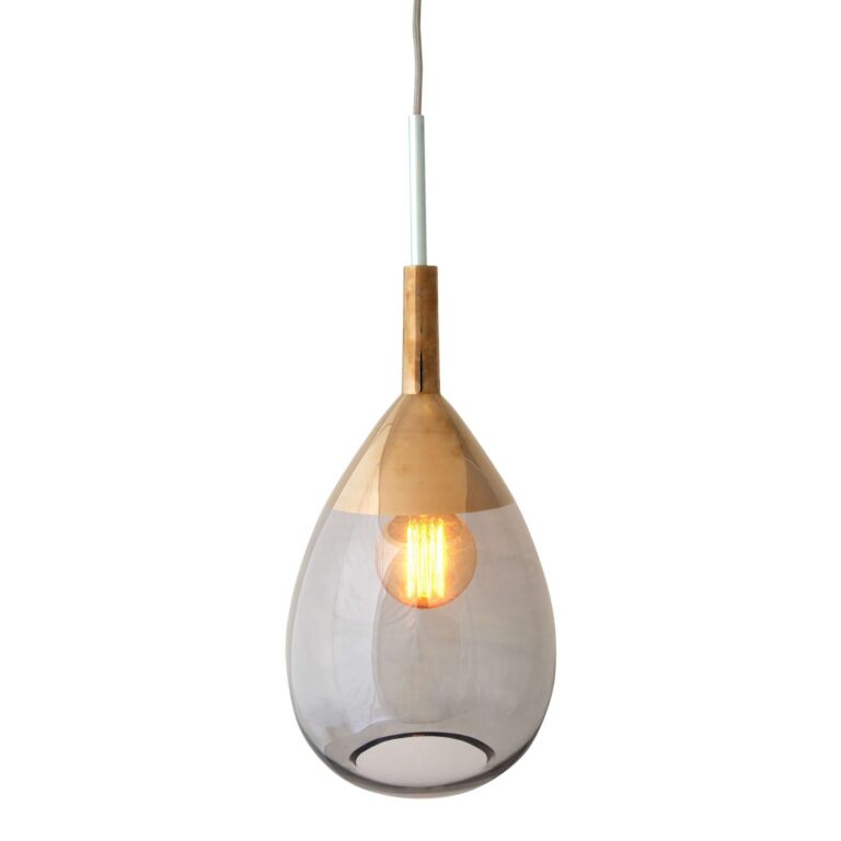 Lampa wisząca Lute Ø22cm smokey grey platinum - Ebb&Flow – Lampy Lute | bihome.pl