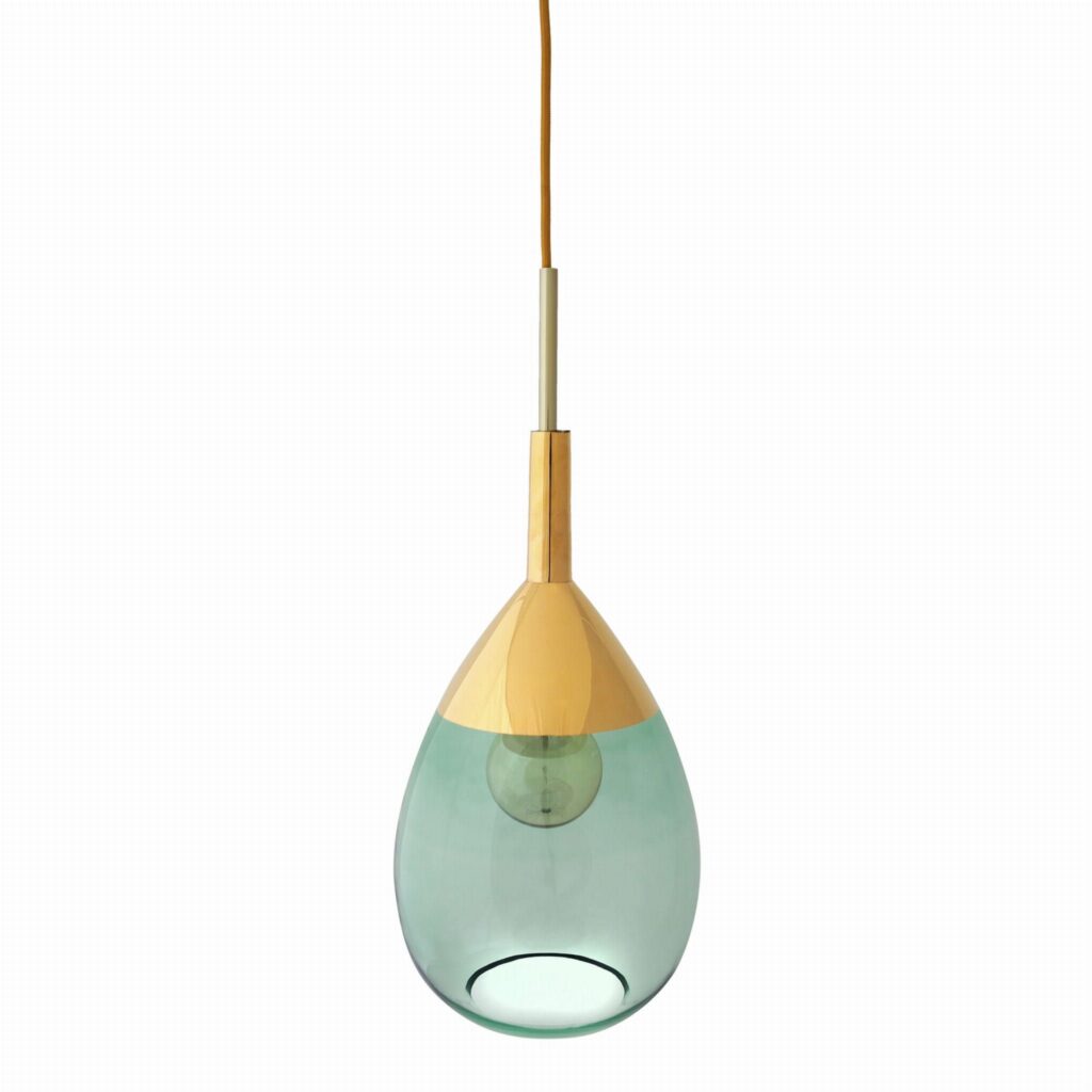 Lampa wisząca Lute Ø22cm green gold - Ebb&Flow – Lampy Lute | bihome.pl