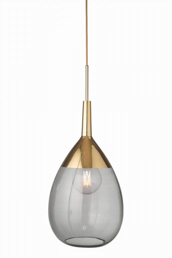 Lampa wisząca Lute Ø31cm smokey grey gold - Ebb&Flow – Lampy Lute | bihome.pl