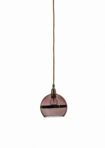Lampa wisząca Rowan Ø15cm copper stripe on obsidian - Ebb&Flow – Lampy Rowan | bihome.pl