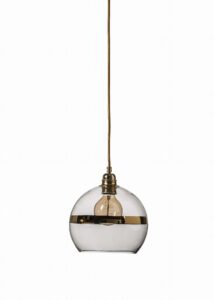 Lampa wisząca Rowan Ø22cm gold stripe on clear - Ebb&Flow – Lampy Rowan | bihome.pl