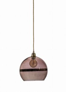 Lampa wisząca Rowan Ø28cm copper stripe on obsidian - Ebb&Flow – Lampy Rowan | bihome.pl