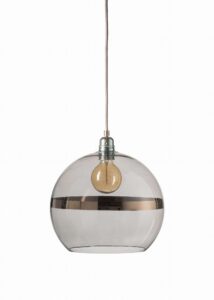 Lampa wisząca Rowan Ø28cm platinum stripe on grey - Ebb&Flow – Lampy Rowan | bihome.pl