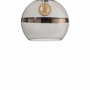 Lampa wisząca Rowan Ø28cm platinum stripe on grey - Ebb&Flow – Lampy Rowan | bihome.pl