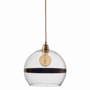 Lampa wisząca Rowan Ø28cm copper stripe on clear - Ebb&Flow – Lampy Rowan | bihome.pl
