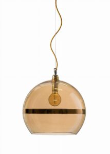 Lampa wisząca Rowan Ø39cm gold stripe on gold - Ebb&Flow – Lampy Rowan | bihome.pl