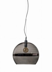 Lampa wisząca Rowan Ø39cm platinum stripe on grey - Ebb&Flow – Lampy Rowan | bihome.pl