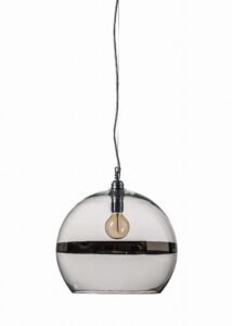 Lampa wisząca Rowan Ø39cm platinum stripe on clear - Ebb&Flow – Lampy Rowan | bihome.pl