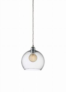 Lampa wisząca Rowan Ø22cm clear w silver & silver - Ebb&Flow – Lampy Rowan | bihome.pl