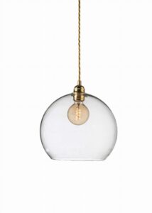Lampa wisząca Rowan Ø28cm clear & brass gold - Ebb&Flow – Lampy Rowan | bihome.pl