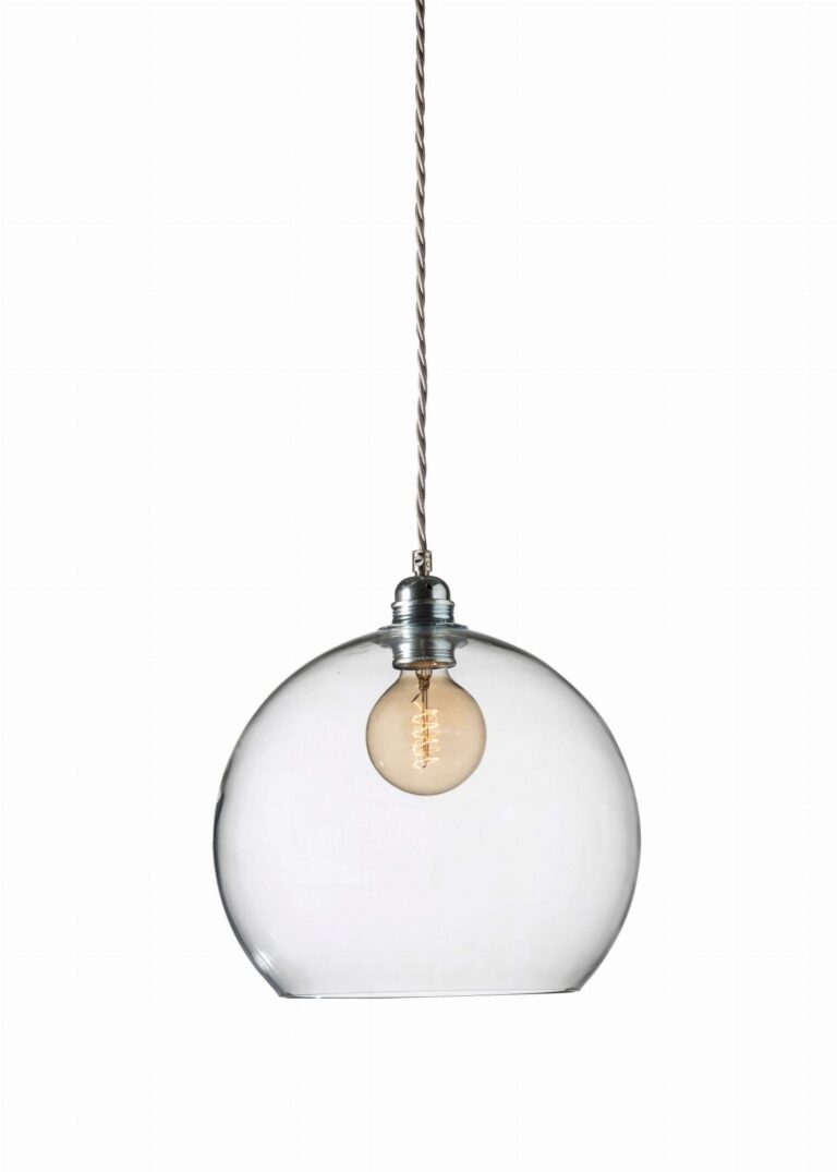 Lampa wisząca Rowan Ø28cm clear & silver - Ebb&Flow – Lampy Rowan | bihome.pl