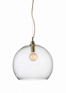 Lampa wisząca Rowan Ø39 cm clear & brass gold - Ebb&Flow – Lampy Rowan | bihome.pl