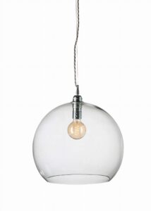Lampa wisząca Rowan Ø39 cm clear & silver - Ebb&Flow – Lampy Rowan | bihome.pl