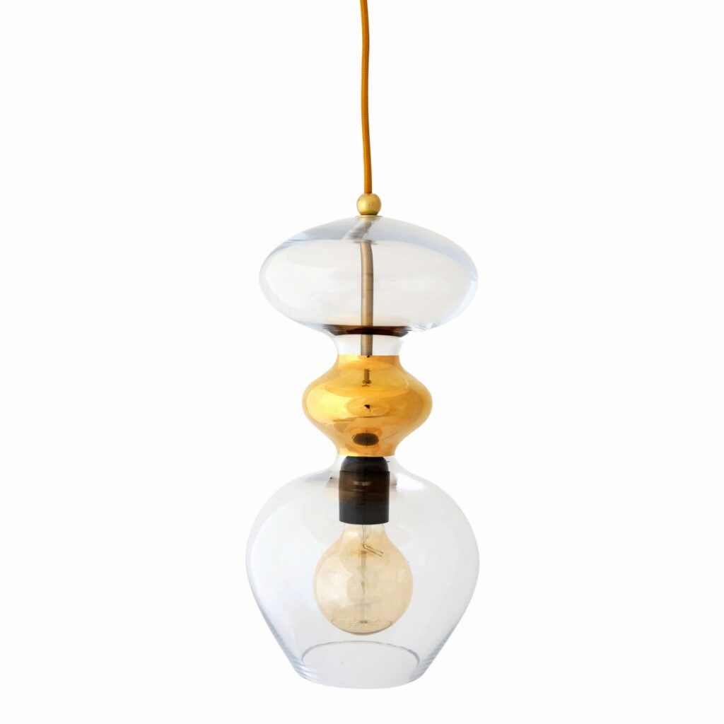 Futura lampa wisząca clear w gold Ø18 - EBB&FLOW – Lampy wiszące | bihome.pl