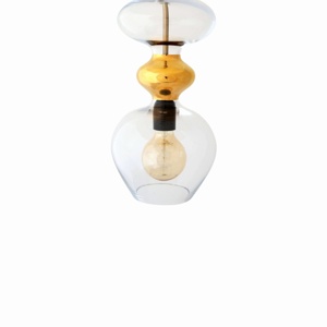 Futura lampa wisząca clear w gold Ø18 - EBB&FLOW – Lampy wiszące | bihome.pl