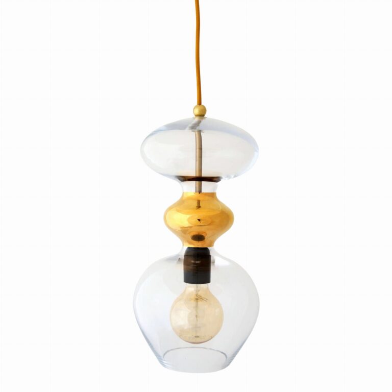 Futura lampa wisząca clear w gold Ø18 - EBB&FLOW – Lampy wiszące | bihome.pl