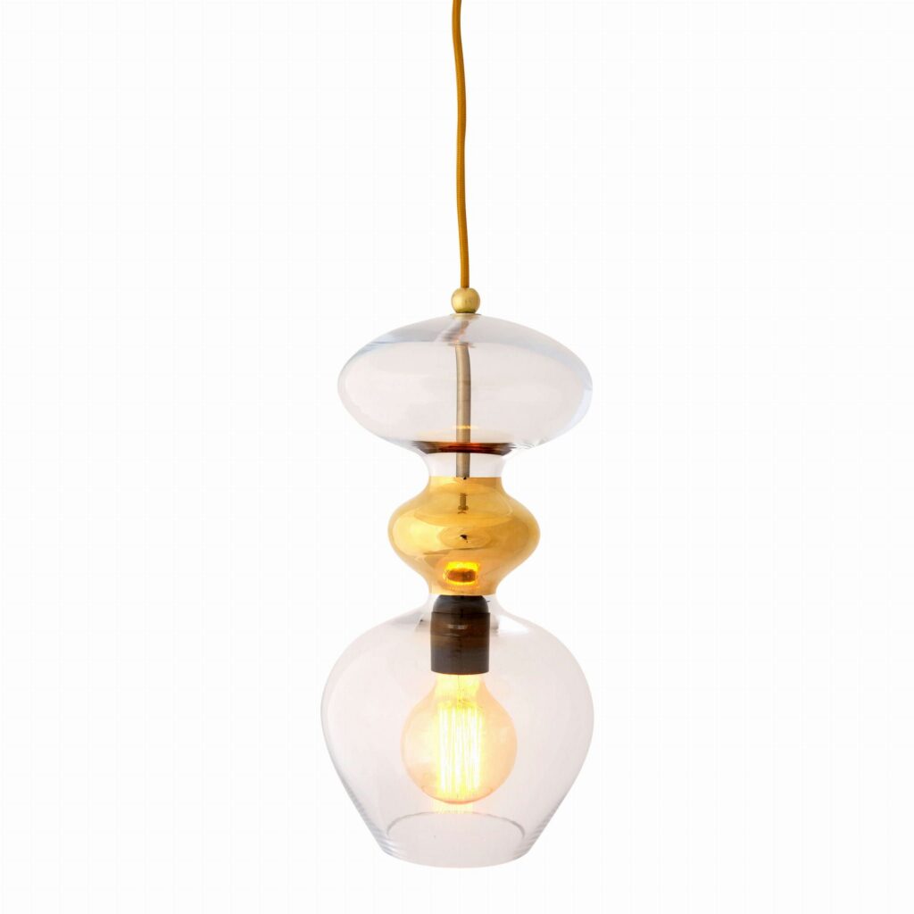 Futura lampa wisząca clear w gold Ø18 - EBB&FLOW – Lampy wiszące | bihome.pl