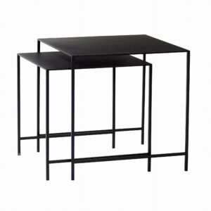 Stoliki Duo czarne 2szt. metal Hubsch | bihome.pl