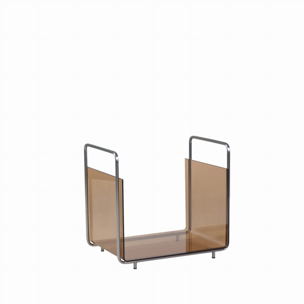 Gazetnik Echo 46x31xh43cm szkło metal ~ Hubsch – Pojemniki | bihome.pl