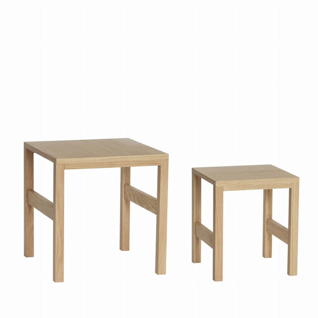 Stoliki Puzzle 2szt. dąb Hubsch | bihome.pl