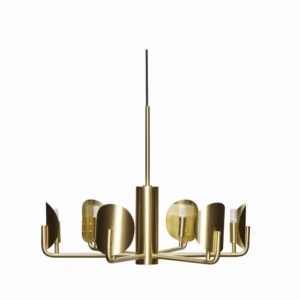 Żyrandol Pomp mosiężny szkło Hubsch – Lampy wiszące | bihome.pl
